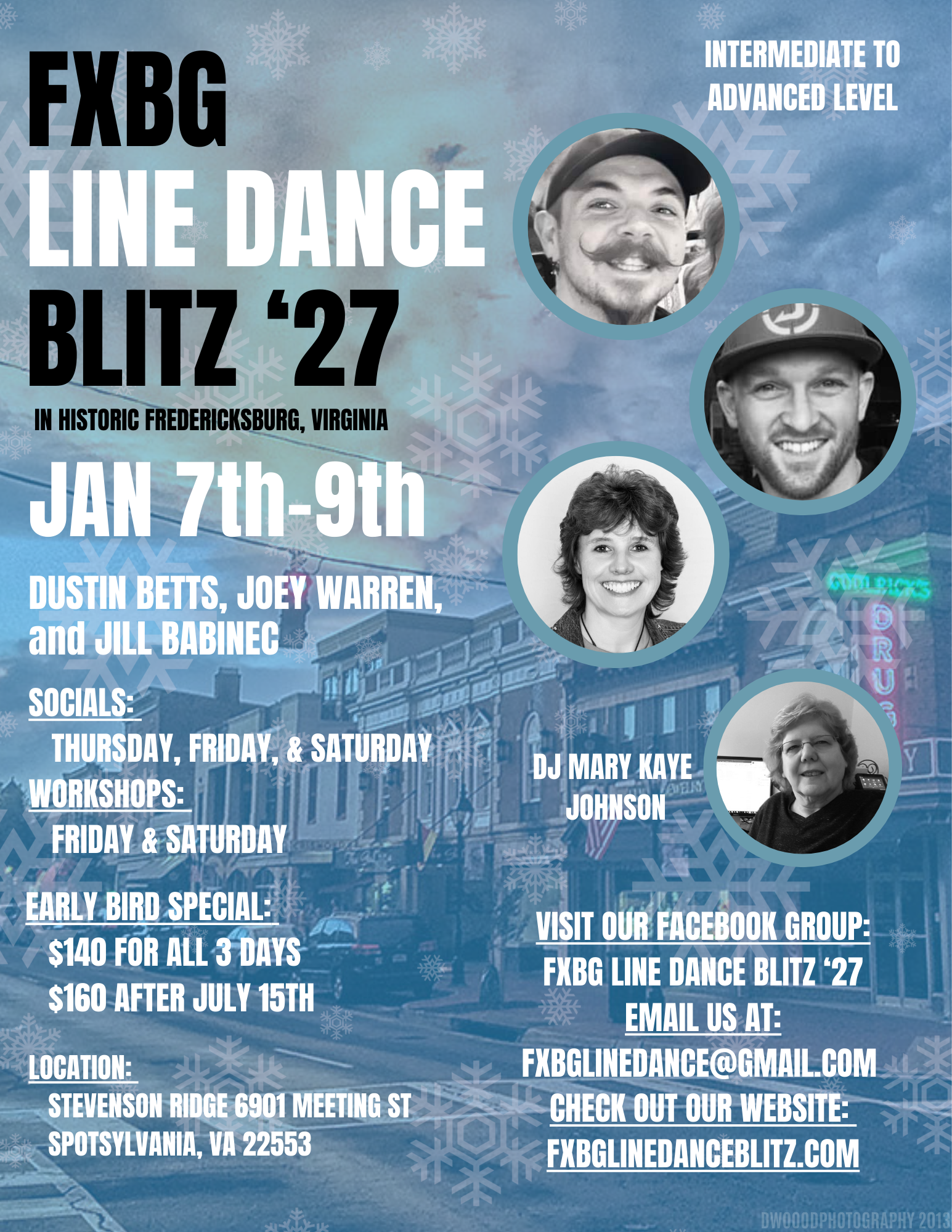 Line dancers on the floor